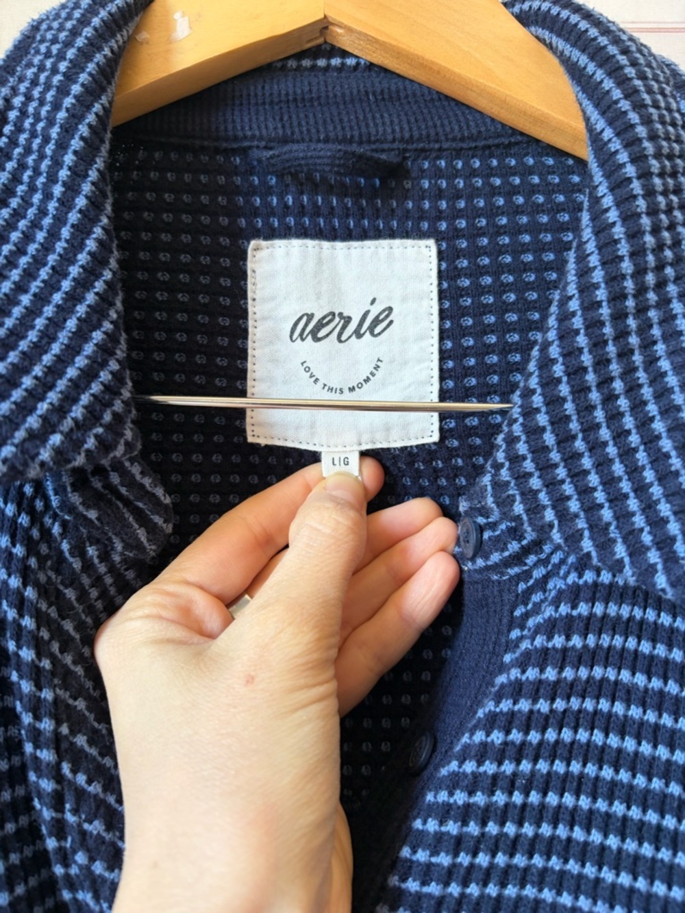 Aerie LumberJane Waffle Shirt XL - Picture 7 of 9